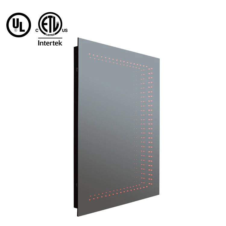 Decorative Wall Mirror Rectangle Infinity Mirror Bathroom Mirror With Led Light