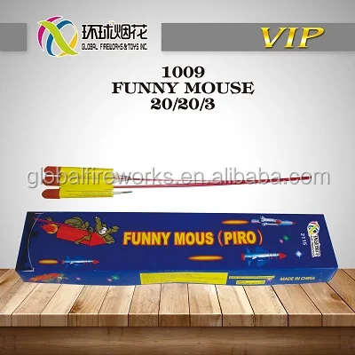 1009 Funny Mouse Rockets Missiles Flying Safe Liuyang Fireworks Fuegos Artificiales UN0336 Used Celebration New Year Christmas