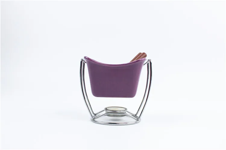 Durable outdoor take away small ceramic mini cheap chocolate fondue set with candle