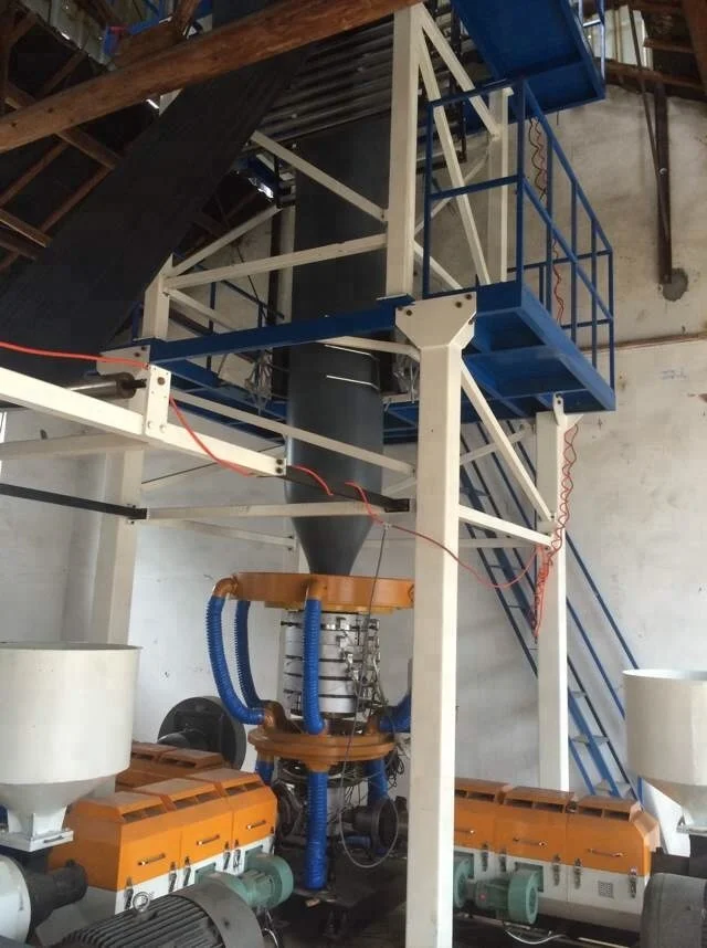 
LIFENG SJ-GS IBC System High Speed Rotary Head PE HDPE LDPE ABC 3-Layer Plastic Blown Film Blowing Co-extrusion Machine Price 