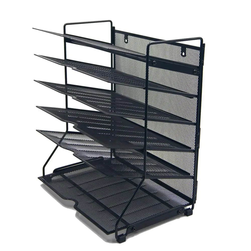 6 file organizer mesh desk organizer Steel office organization