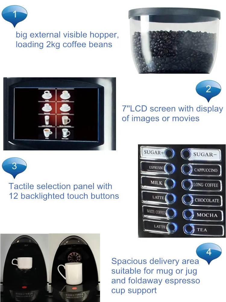 
Deluxe Bean to Cup Coffee Machine - Golden Milano E3S 