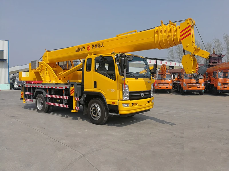 With T-King used boom truck mounted crane price