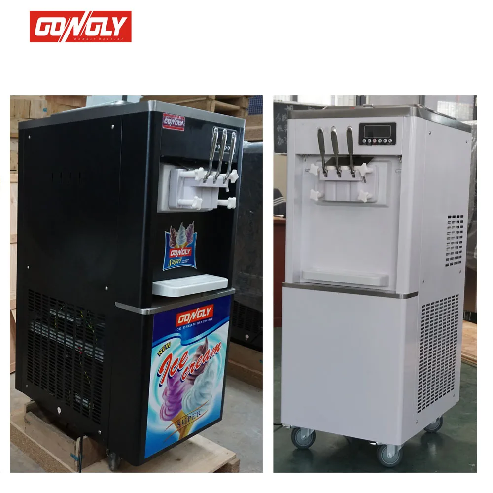 2022 Making Wholesale Best Seller Snack Food Maker Standing Type Manufacturing Ice Cream Machine