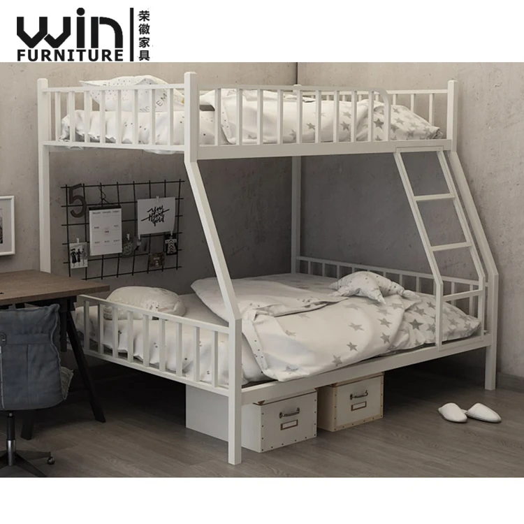 
Modern Strong Double Layer Metal Bed Twin Full Bunk Bed Trundle Bed for sale 