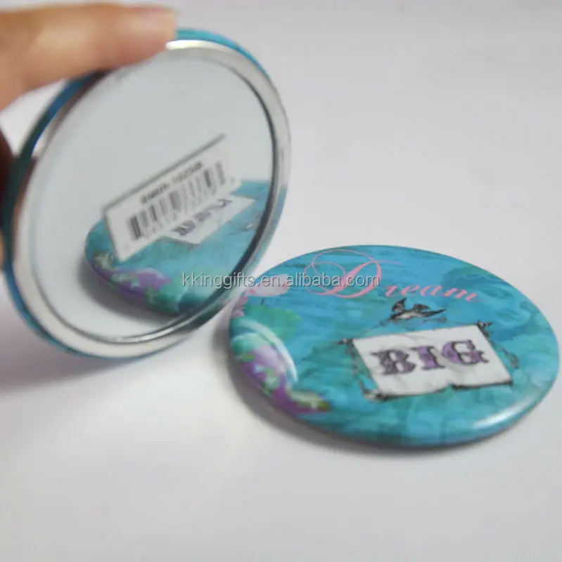 Anime heart shaped smile face princess hand mirror pocket with stand