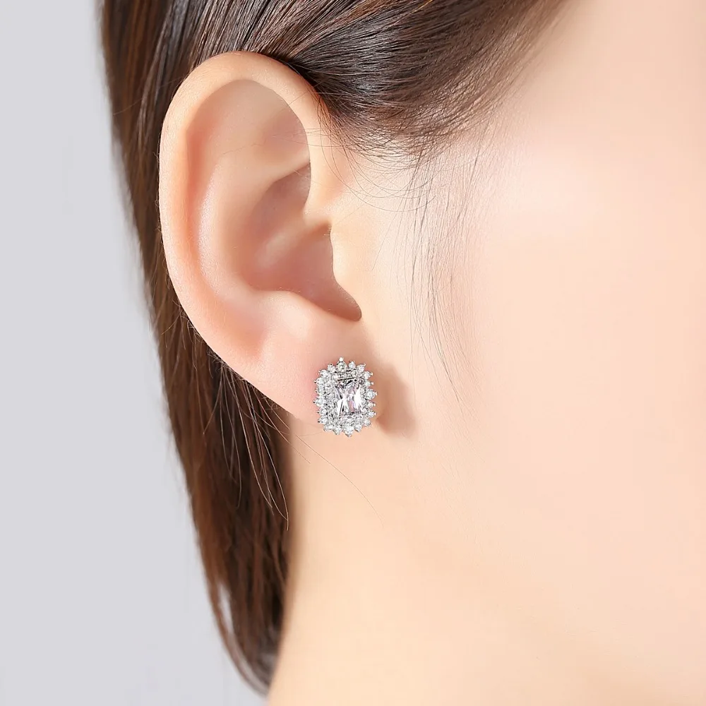 LUOTEEMI Fashion Korea Personality Elegant A AA Cubic Zirconia CZ Paved Women Luxury CZ Fine Jewelry Earring
