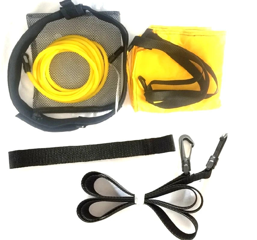Pool Swimming Belt for Stationary Resistance Training with Drag Parachute and Elastic cord