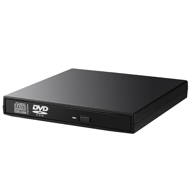 Внешний DVD ROM Оптический накопитель USB 2,0 CD/DVD-ROM CD-RW плеер горелка тонкий портативный считыватель рекордер для ноутбука