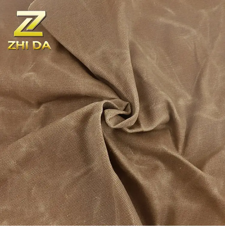 China waxed fabric factory 8oz cotton paraffin waxed breathable waterproof fabric for waxed canvas roll top backpack