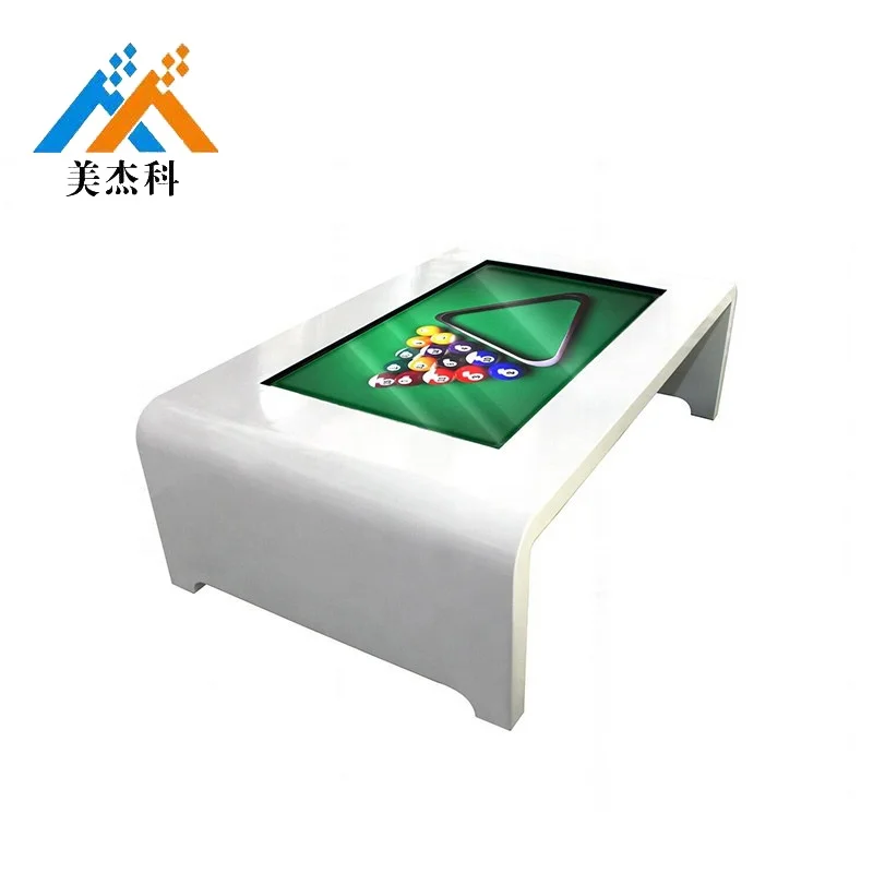 High Quality waterproof tempered glass Wireless charge android Smart Interactive touch table for Hotel restaurant