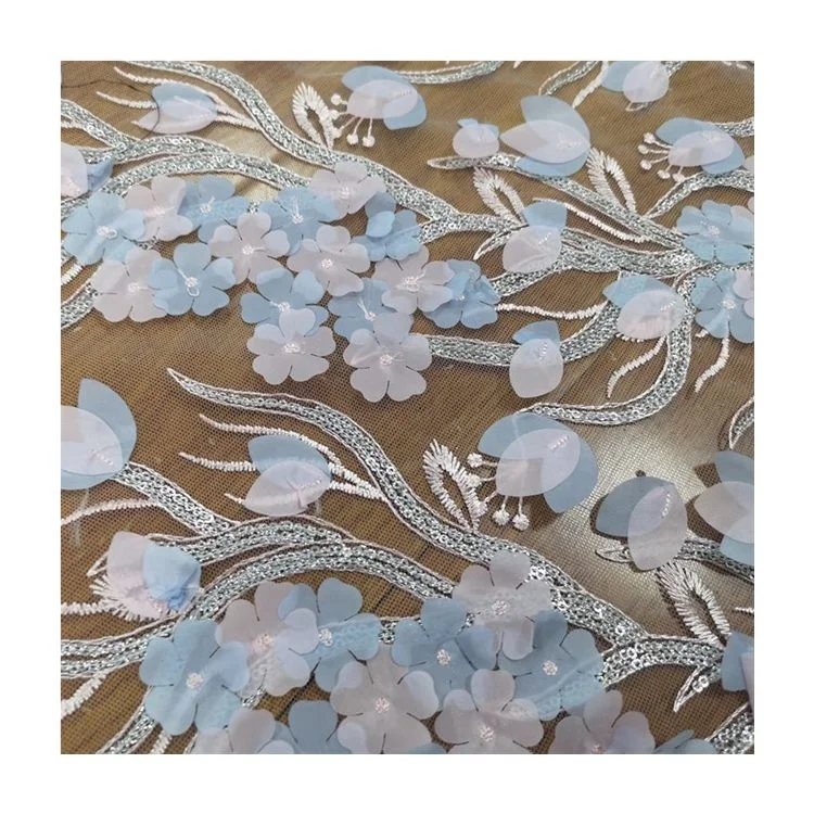 
 3D Вышивка лазером, специальная вышивка блестками, тюль с цветочной вышивкой, тюль для платья  