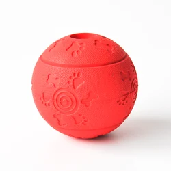 2019 Promotion Natural Rubber Treat Dispensing Dog Toy Ball Dog Pet Food Dispenser