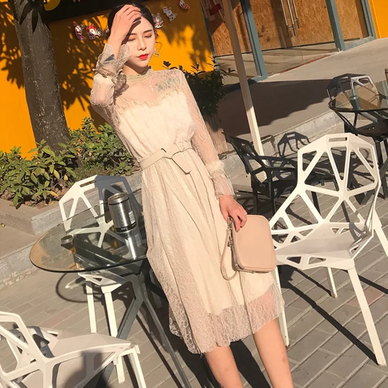 Maxnegio lace dress lady street style clothes women 2 piece set clothing