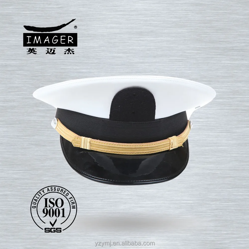 
Plain Style Air Force Senior Captain Headwear with Black Strap for Navy Marine 