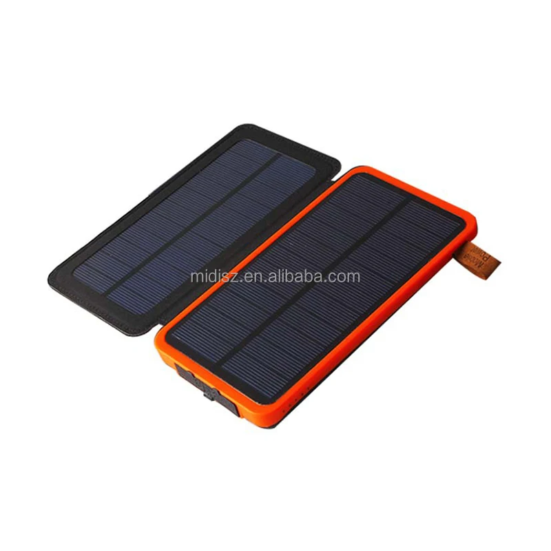 Foldable Solar Power Bank 20000mah Outdoor  hiqh quality waterproof mobile cell phone charger solar power bank charger 20000mah