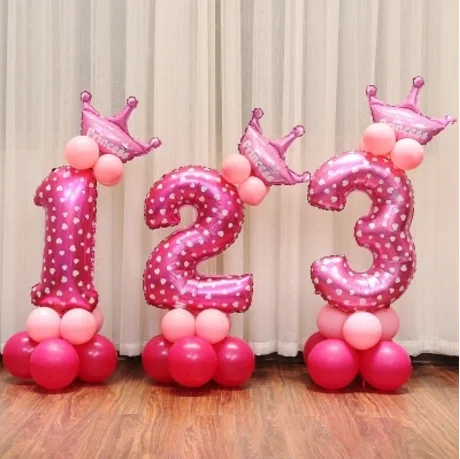 
Figure Digit Number Foil Balloon For Decoration Happy Birthday Balloon 