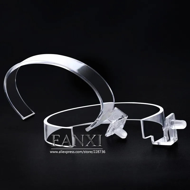 FANXI Chines Delicate Clear Acrylic Jewelry Bangle Watch Display Holder Stand Set Shop Frosted Exhibitor Watch Display Cabinet