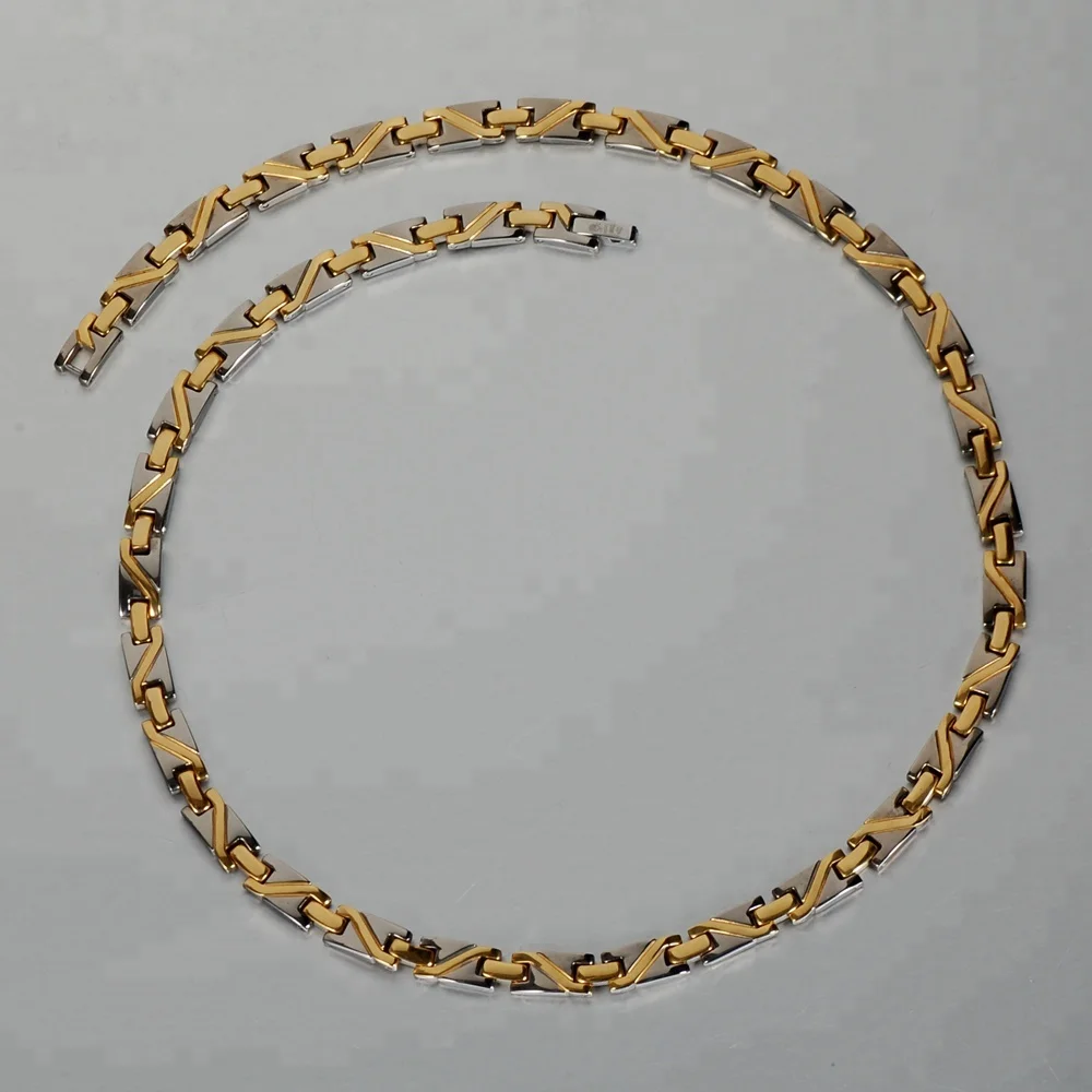 Wollet Health Germanium Magnetic Infrared Couple Titanium Necklace For Men Women