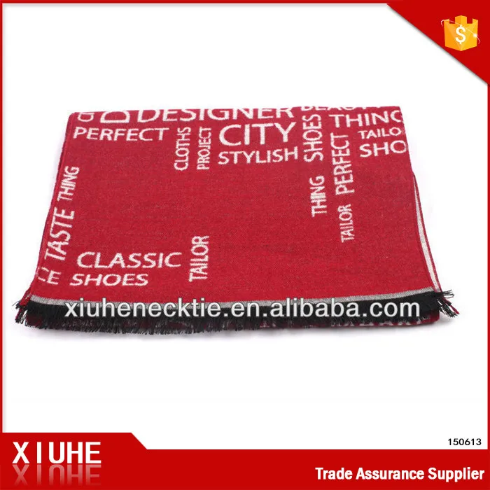 Wholesale custom scarf personalized fashion good high quality striped brand mens winter scarf