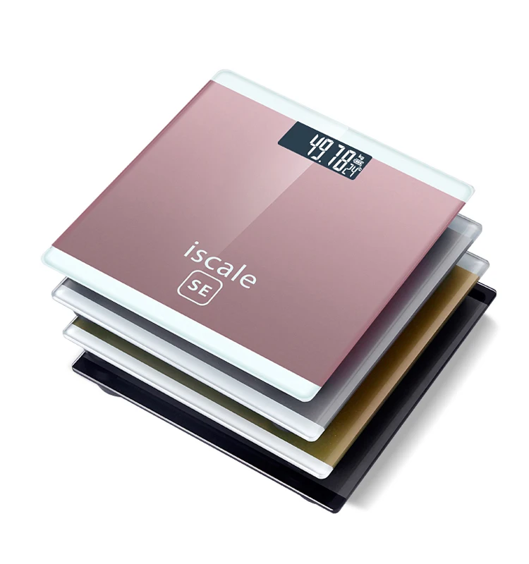 Custom Design AAA Battery Powered LCD Backlight 180kg Waterproof Digital Portable Electronic Bathroom Body Weight Scale