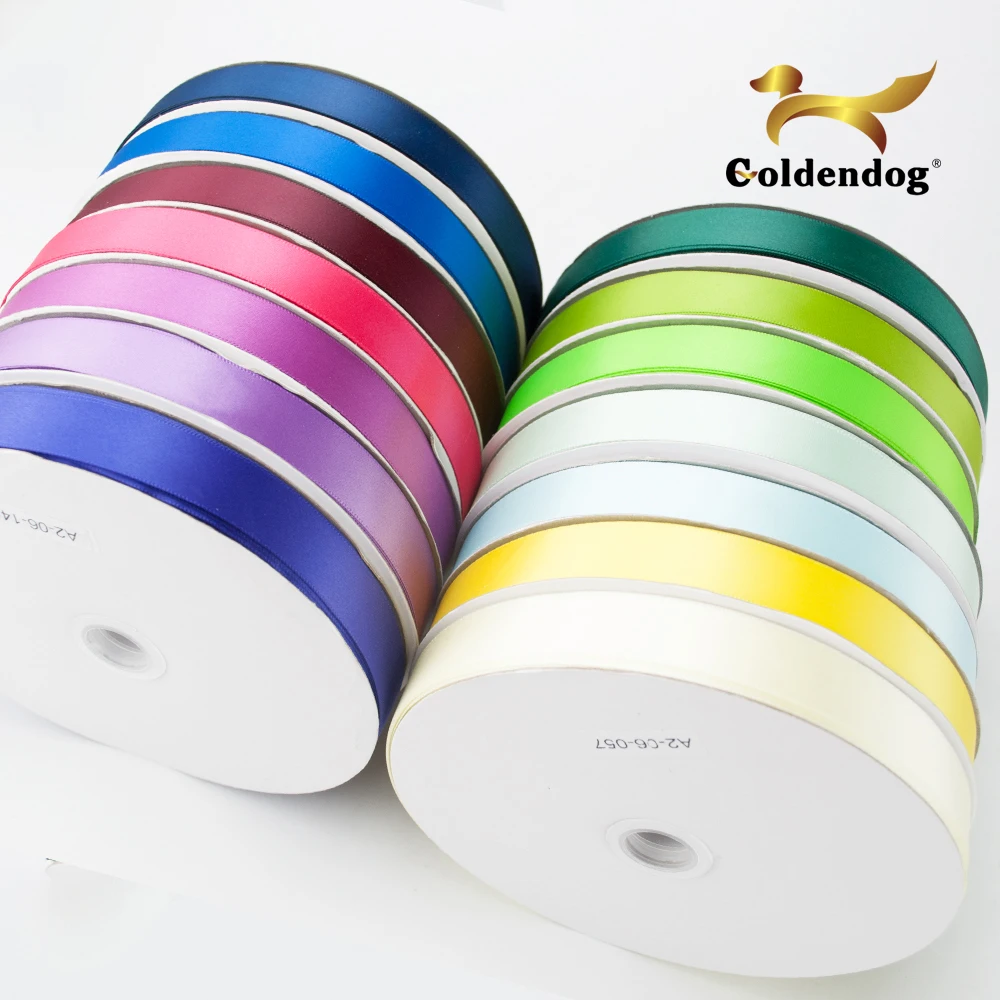 Hot sale factory double faced 100% polyester 196 colors 6mm satin ribbon