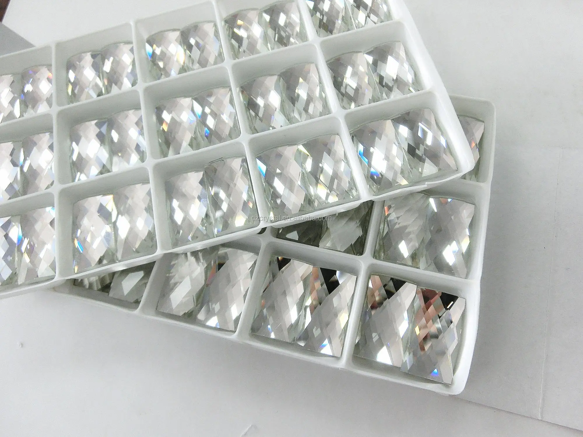 Оптовая продажа, Прямоугольные Стеклянные зеркальные Кристальные бусины с плоской задней поверхностью