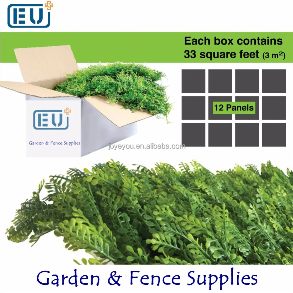plastic garden fake privet hedge screening artificial fern mat