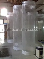Transparent Colored Big Round New Cast Acrylic Tube , Colored Cast Acrylic Pipe