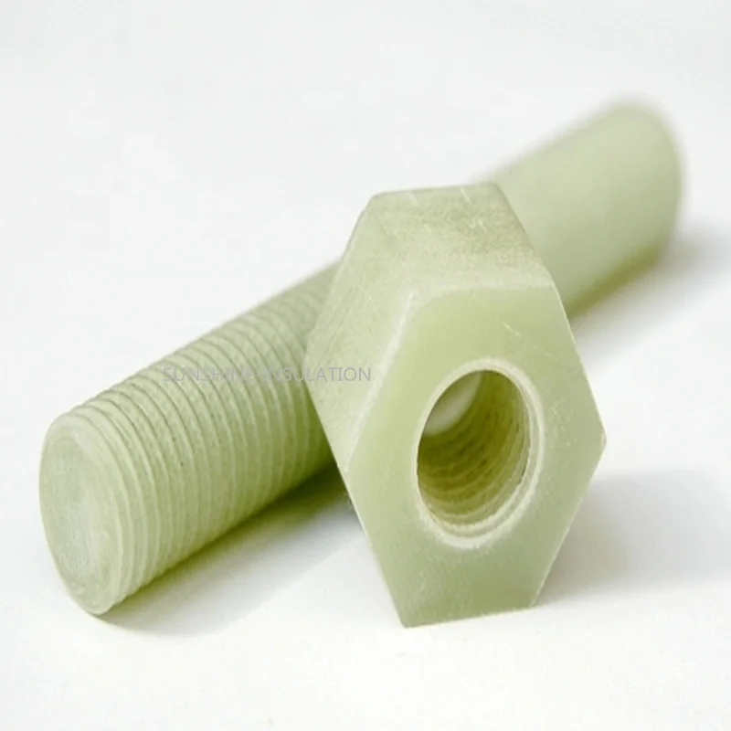 
Fiberglass reinforced threaded rod & GRP/FRP Bolts and Nuts screw thread fastener 