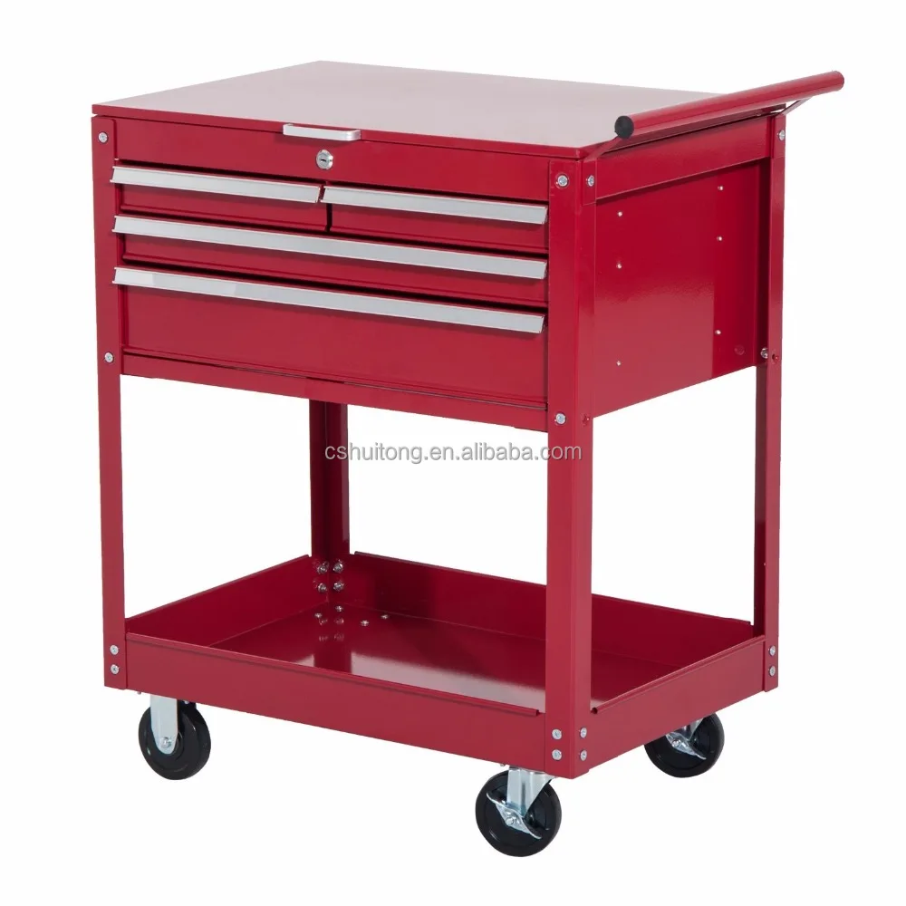 
Metal Chest High Quality Cheap 4 drawers with ball-bearing slid Tool Cart And Roll Trolley cabinet 