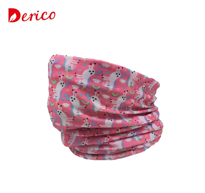 Детская милая розовая многофункциональная бесшовная маска для шеи с черепом бандана оптом