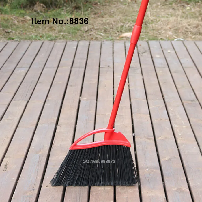 HQ8836 angle cut plastic handle straighten plastic broom bristles