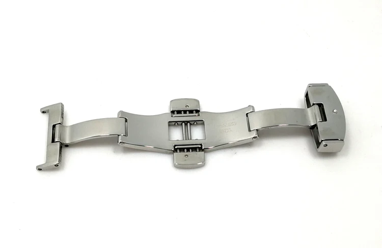 luxury high quality polishing matte metal steel butterfly watch buckle clasp