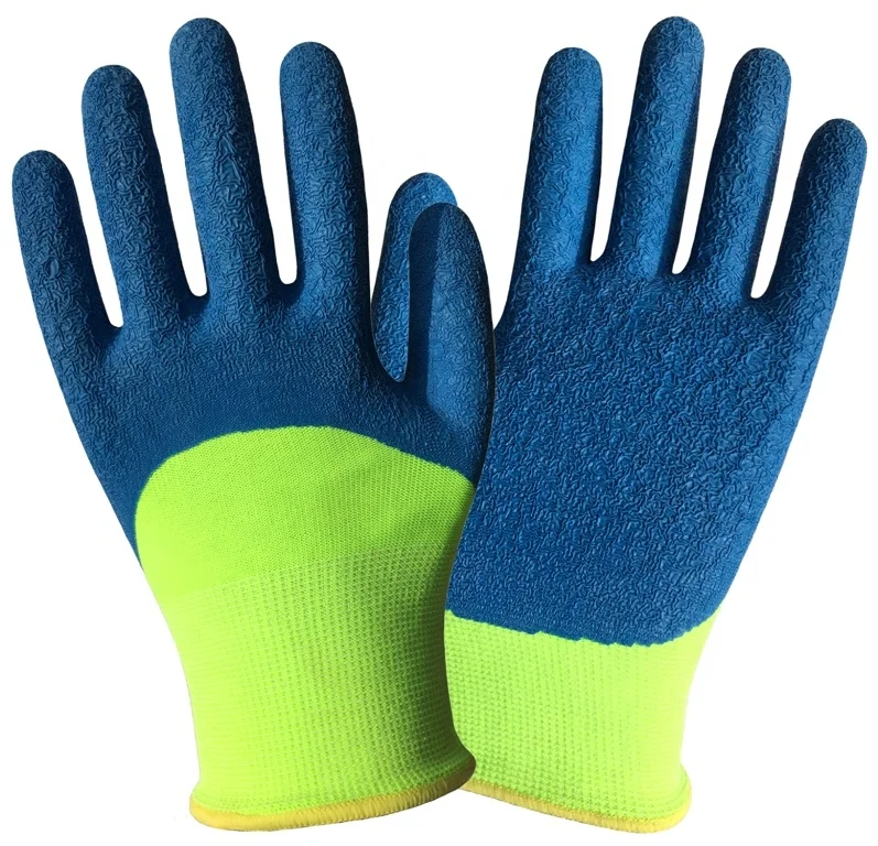 13G Red Polyester Lining With Anti-slip Latex Coated Wholesale Work Gloves made in china for Assembly  Worker
