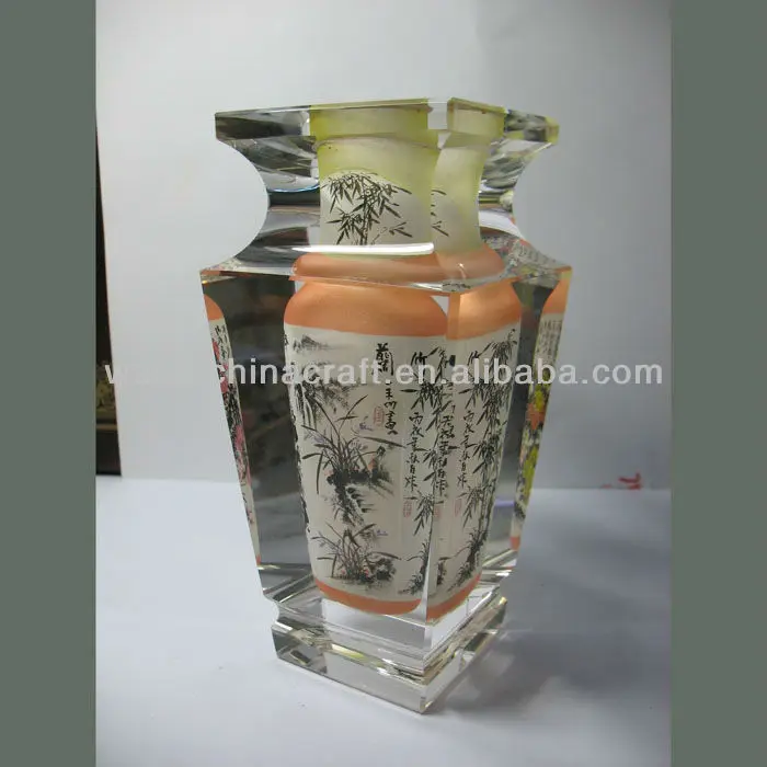 Wonderful inside painting Decoration Glass Vase
