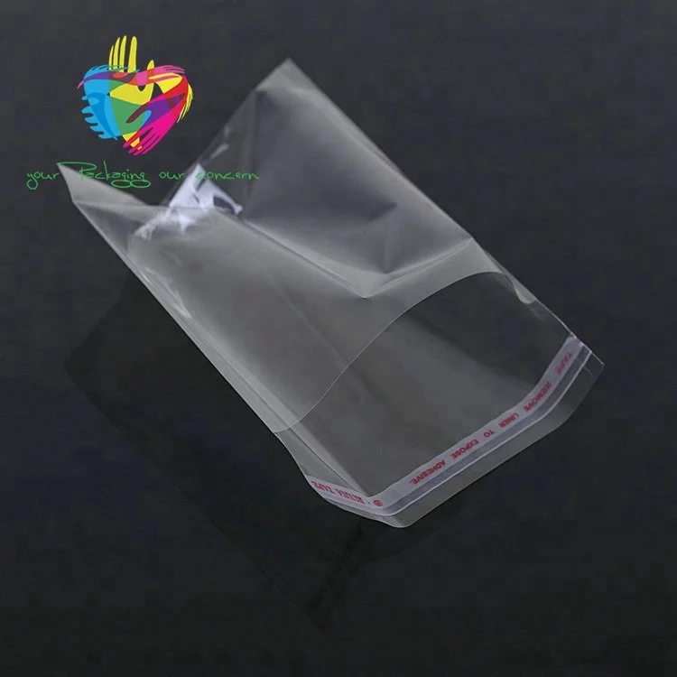 
Transparent Cellophane Clear Poly Plastic Bag Self Adhesive Bopp Opp Plastic Bag 