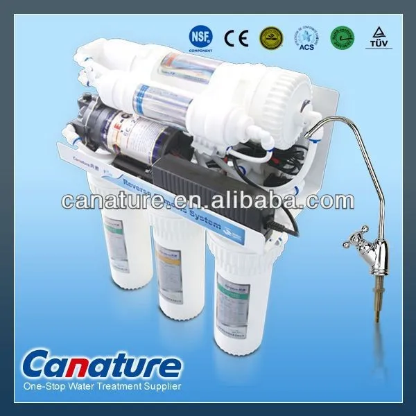 400GPD большой поток 5 ступенчатый фильтр, обратноосмотическое очищение воды система без резервуара для хранения