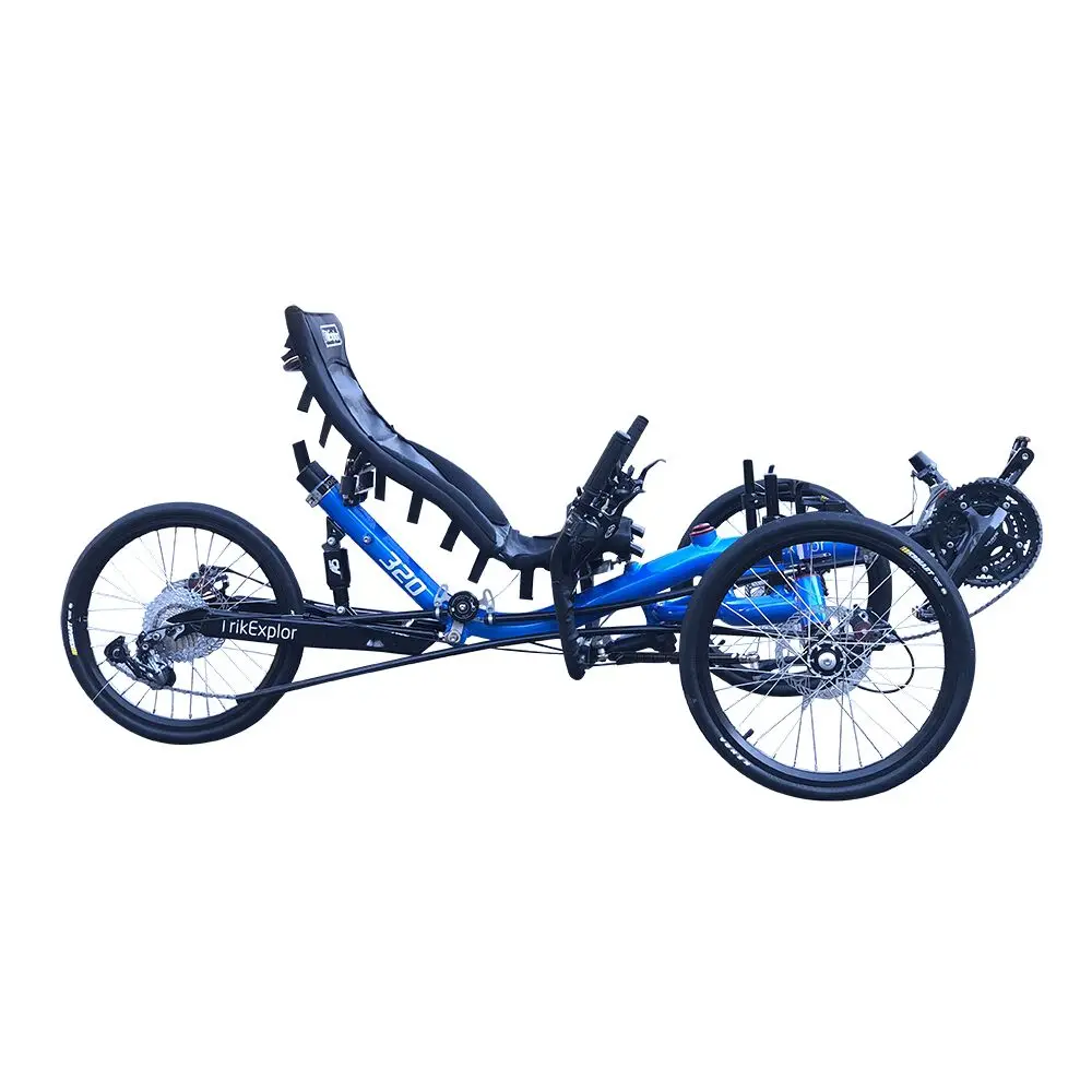 Alloy Frame Three Wheel Fashion Sport Rear Suspension Tadpole Recumbent Tricycle