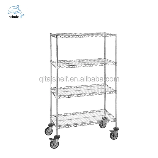 NSF&ISO Certificated Living Room Chrome Plating Wire Shelving Manufacturer