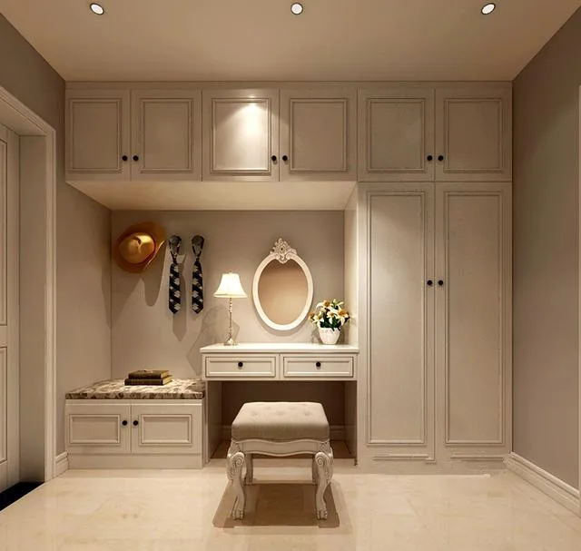 MDF bedroom set modern european wardrobe dressing designs