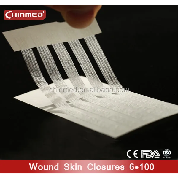 Wound skin closure surgical in medical adhesive