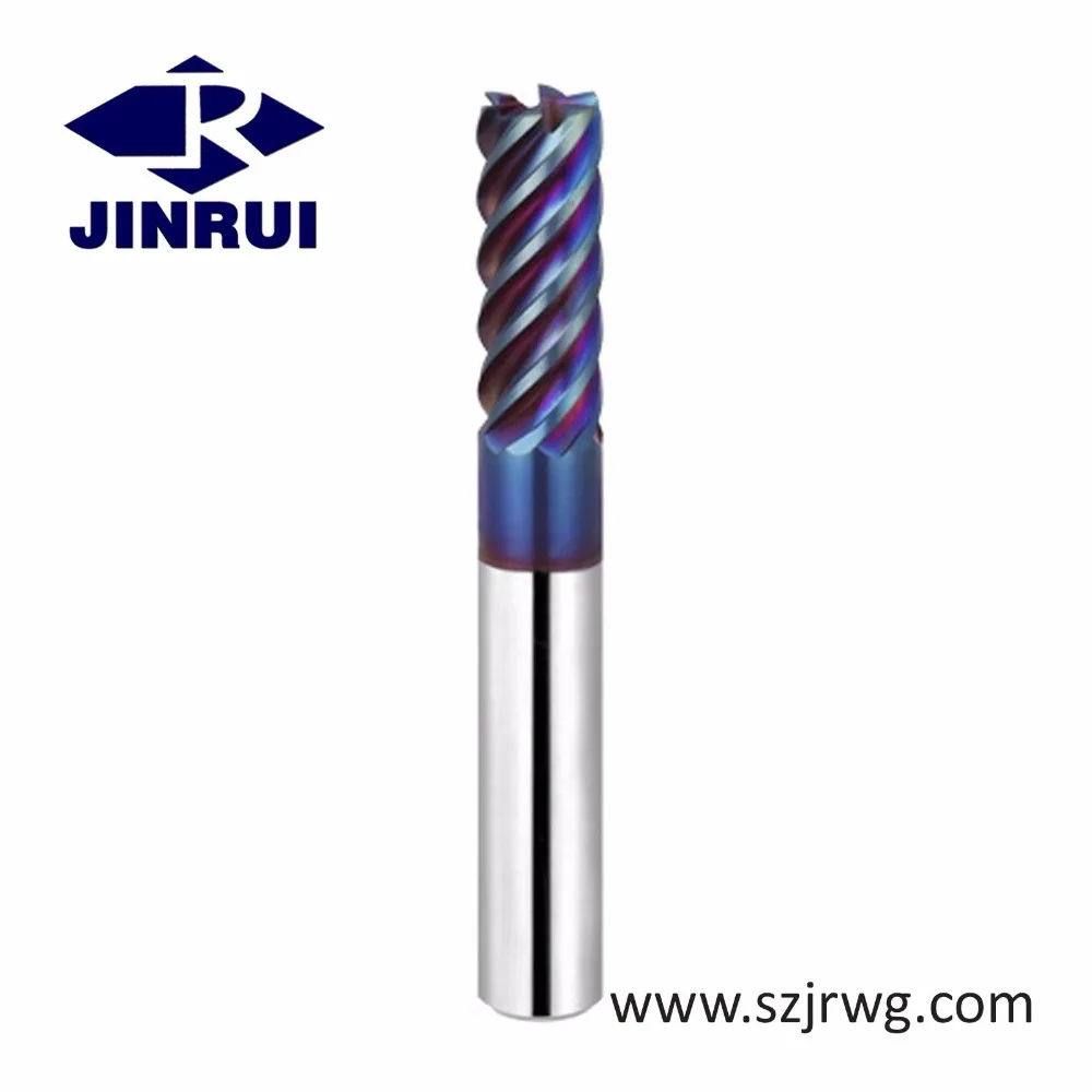 JR103 Customized Carbide Flat Endmill 6 Flutes Coated carbide milling cutter