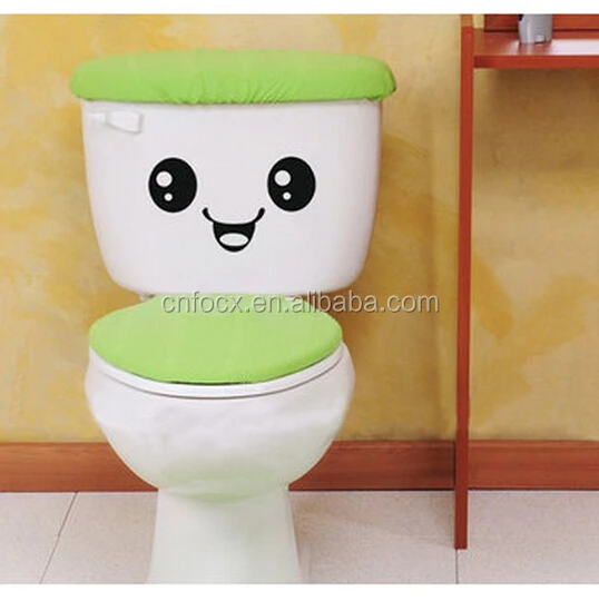 Smiling Face Stickers Bathroom Waterproof Toilet Stickers / bathroom waterproof wall sticker