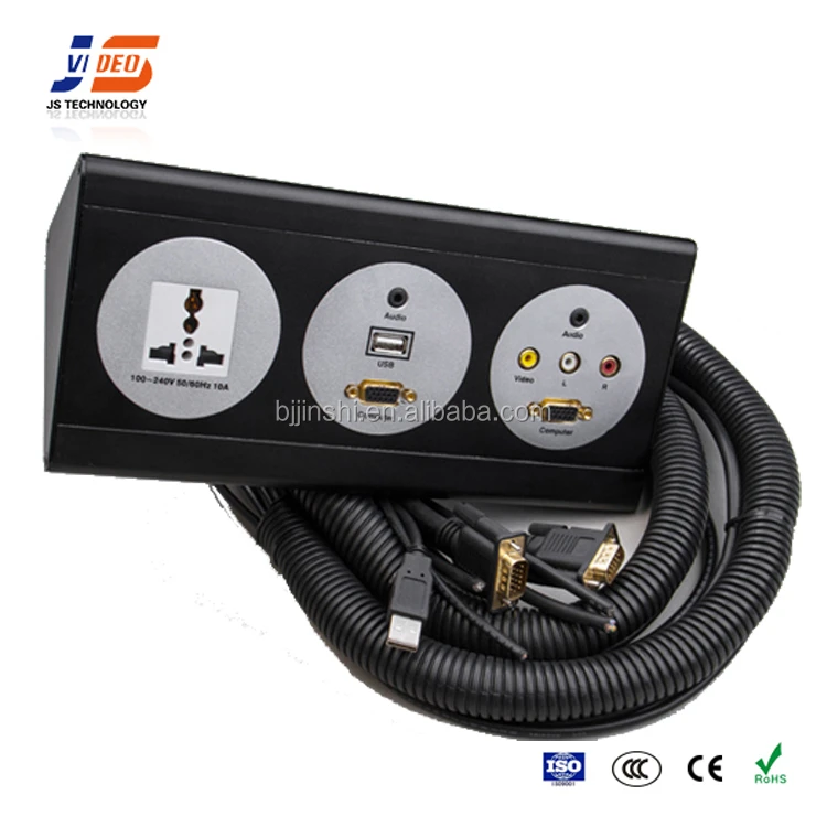 JS-F103 отель мультимедийный розетка с USB + HDMI + VGA