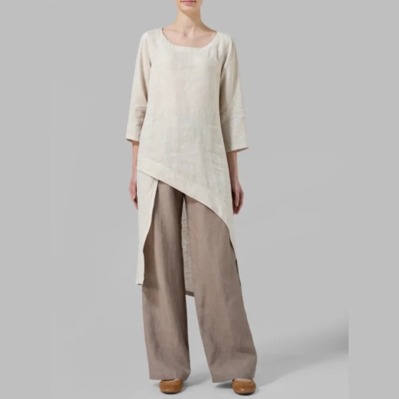 Modern style comfort linen nail salon luxury spa uniforms esthetician clothing