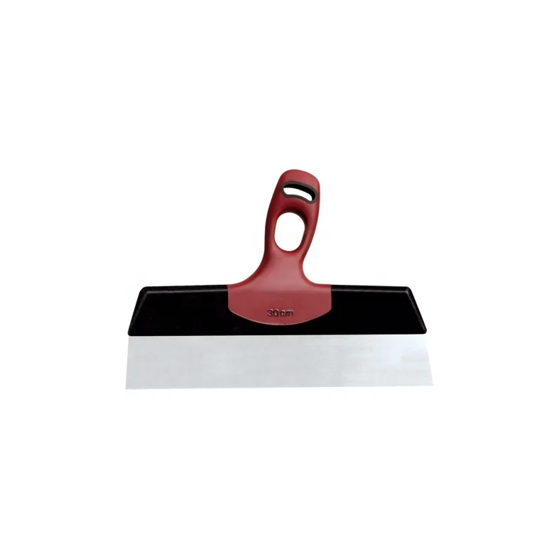 Superior Quality Putty Knife with Long Red Plastic Handle