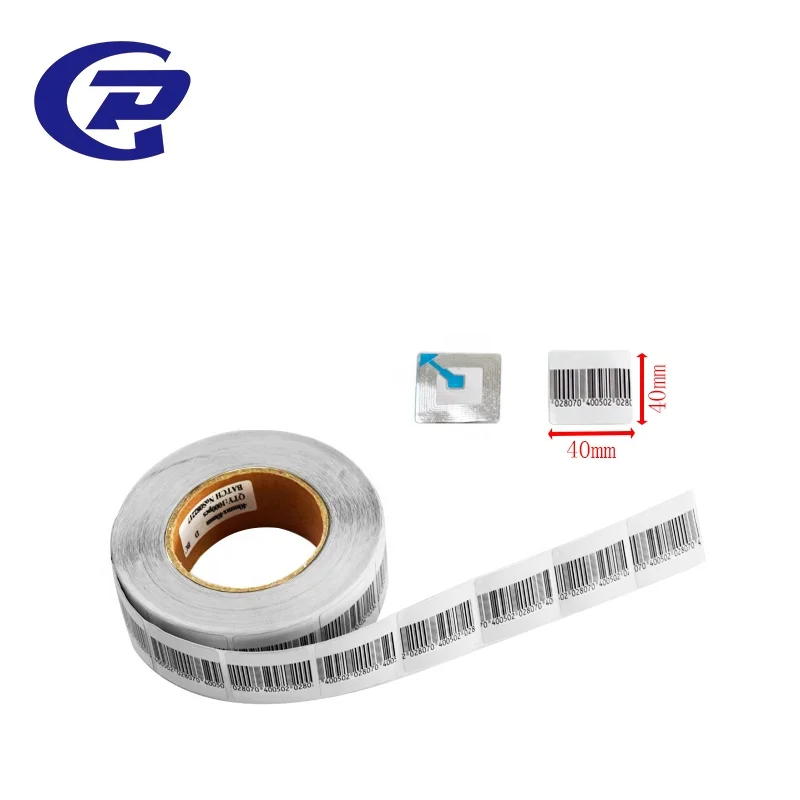 EAS Anti theft 8.2MHz Barcode Soft Label Sticker Stick To The Item For One Time Using