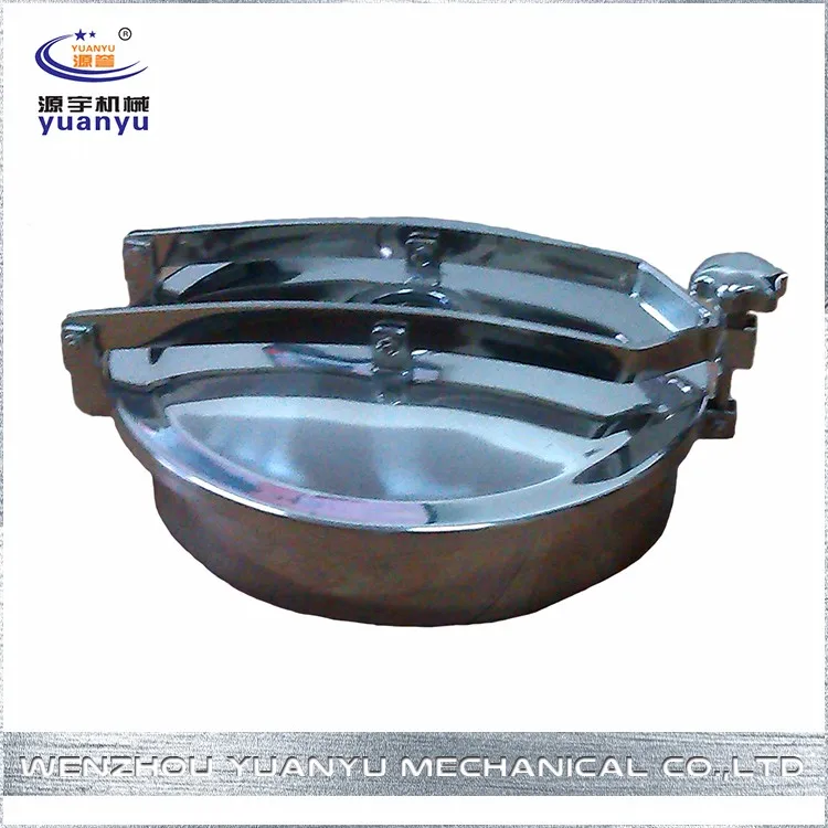 Sanitary stainless steel pressure type manhole cover/manway door for dairy industry