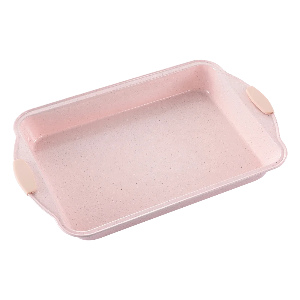 
K-532-CMC pink stone coating set bakeware carbon steel with non-stick 